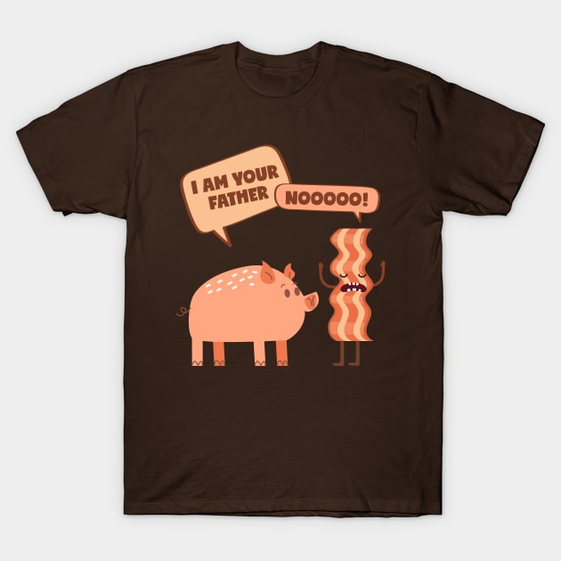 Pig to Bacon: I am your father! T-Shirt by voidea